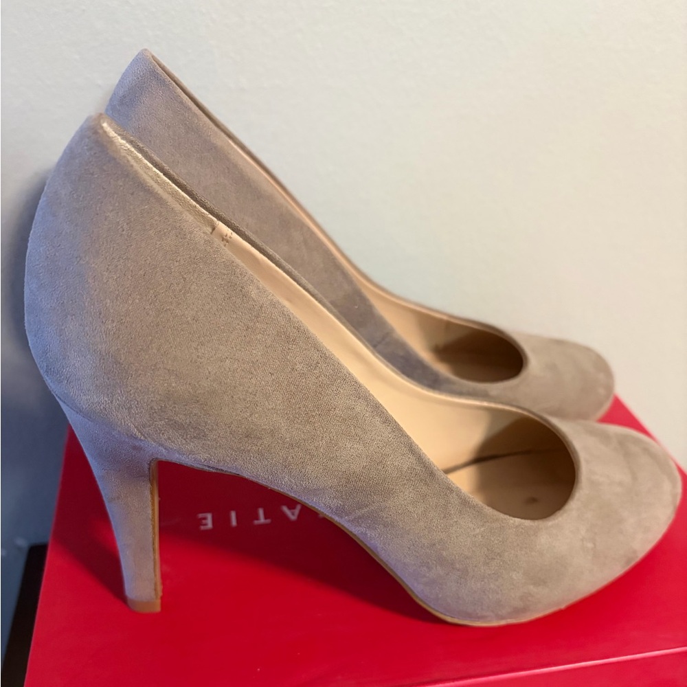 Kelly & Katie Camel Suede Heels